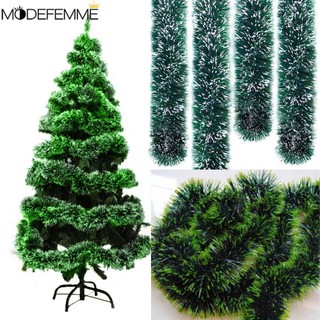 Vòng hoa xmas kim tuyến xanh / đồ trang trí cây thông noel đồ dùng cho bữa tiệc / biểu ngữ vòng hoa mây nhân tạo / trang trí năm mới / 2m ruy băng trang trí giáng sinh đầy màu sắc /