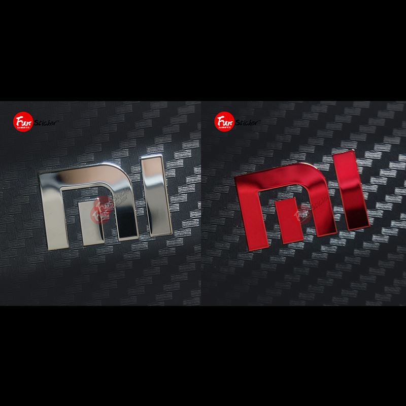 Hot mi xiaomi mijia thích hợp cho khám phá logo sửa đổi điện thoại di động nhãn dán máy tính xách tay nhãn dán kim loại