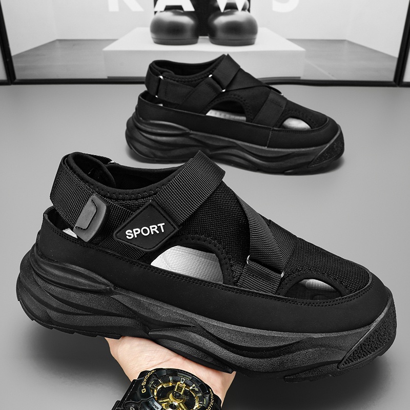Sandal bít mũi tăng chiều cao 5cm thoáng khí mùa hè cho nam - Mã SP KF2030