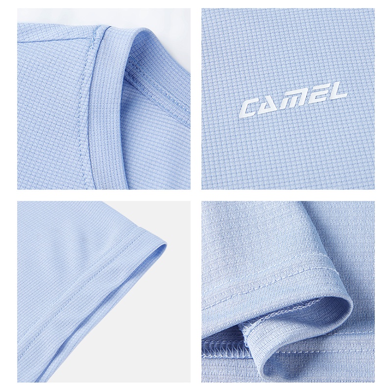 Áo thun thể thao CAMELSPORTS tay lỡ dáng rộng thấm hút mồ hôi thoáng khí khô nhanh cho nữ tập yoga/ chạy bộ