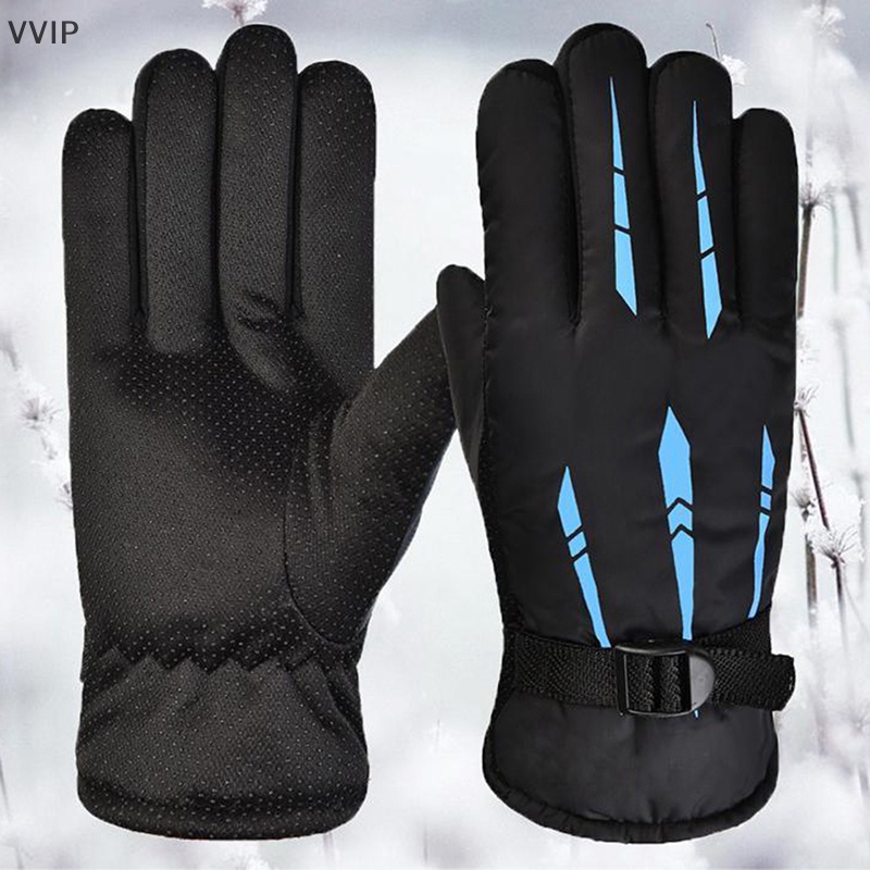 Vvvn găng tay mùa đông không thấm nước mùa đông ấm áp trượt tuyết đi xe máy găng tay chống trượt độ dày thể thao nhiệt găng tay cắm trại đi bộ đường dài găng tay du lịch qdd