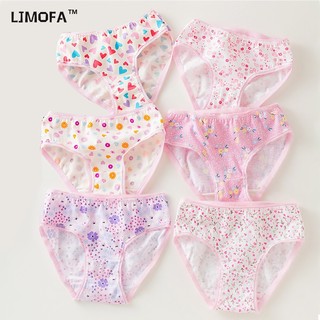 Ljmofa kids 3 cái đồ lót cho bé gái cotton thoáng khí mô hình hoa ngọt ngào phong cách ngẫu nhiên quần sịp cho bé 1-12y