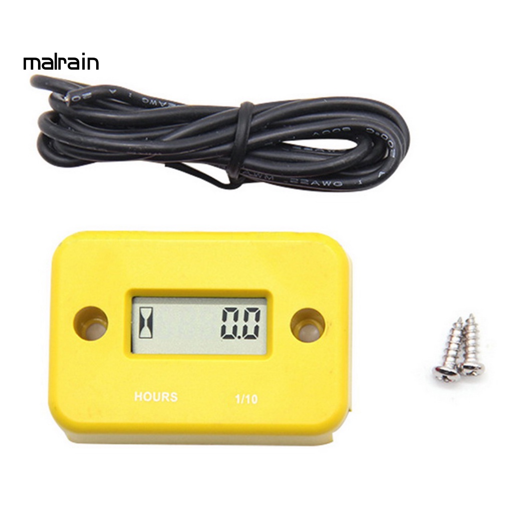 Đồng Hồ Bấm Giờ Động Cơ Màn Hình LCD Kỹ Thuật Số Chống Thấm Nước Cho Xe Mô Tô