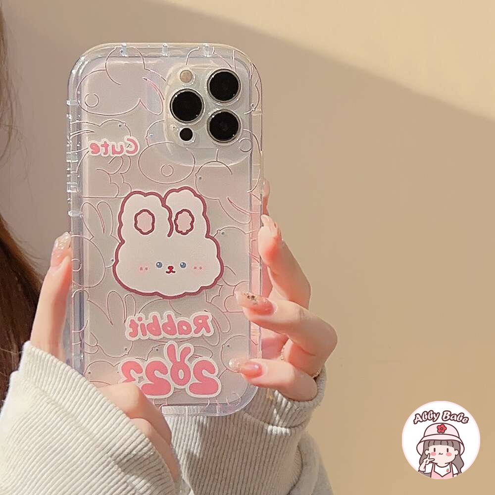 Ốp Điện Thoại TPU Mềm Trong Suốt Chống Bụi Bẩn In Hình Thỏ Hoạt Hình Dễ Thương Cho IPhone 14 Pro Max 13 12 11 Pro Max