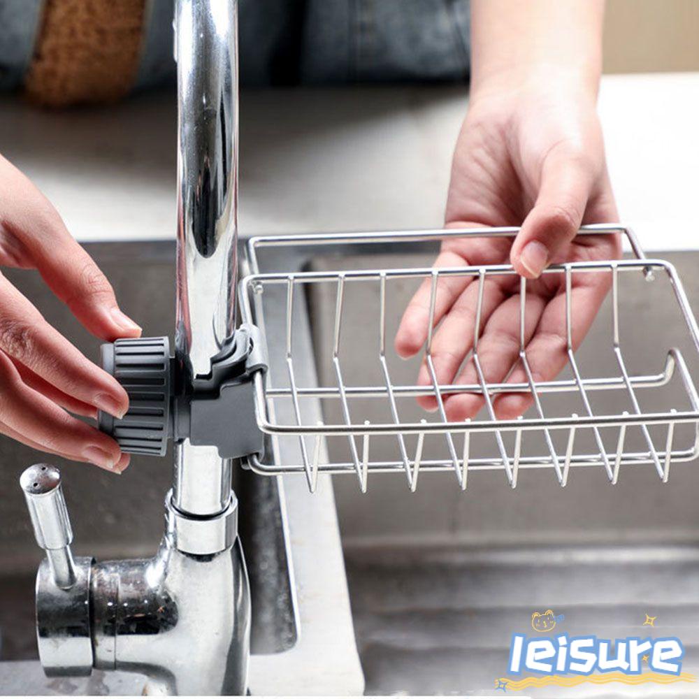 ♫DAPHNE♫ Dish Cloth Adjustable Rack Bathroom Accessories Rag Storage Kitchen Storage Shelf Basket Organizer Towel Pool Kitchen Storage Soap DrainerShelf Racks &amp; Holders Sponge Holder Stainless Dishcloth Rag