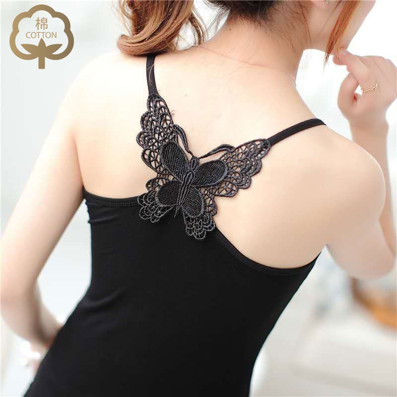Áo Yếm Hai Dây Kiểu Dáng Đáng Yêu Thời Trang❤Áo Lót Cotton Không Gọng Size Lớn Có Mút Đệm Ngực Thắt Nơ Sau Lưng Dễ Phối Đồ Cho Nữ