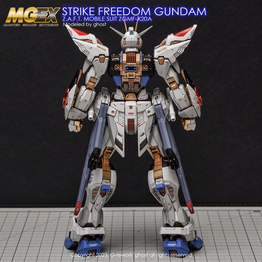 Decal Dán Trang Trí Xe Hơi In Chữ GHOST MGEX Strike Freedom