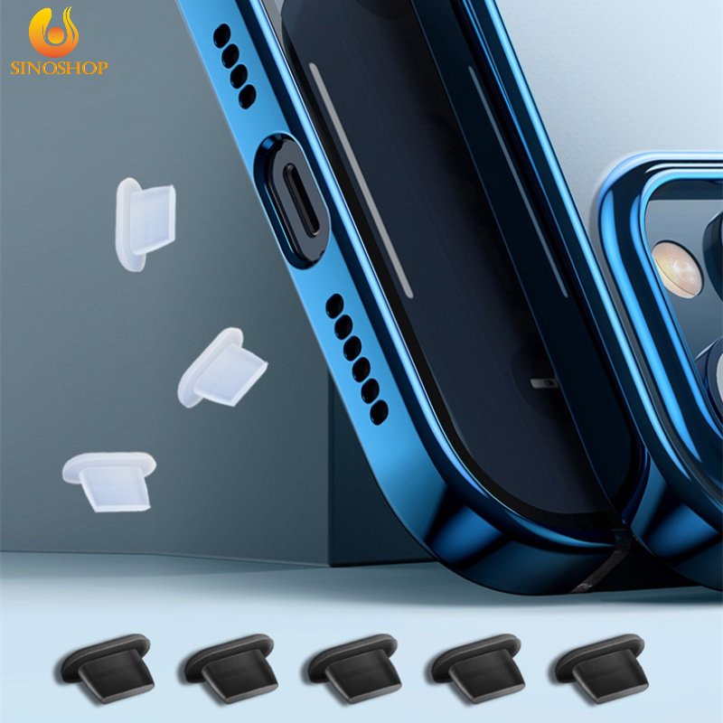 Nút Bịt Cổng Sạc USB Loại C Bằng Silicon Trong Suốt Chống Bụi Chống Mài Mòn