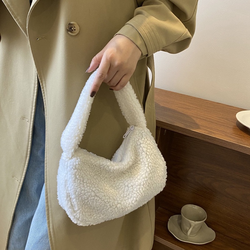 Túi Xách Lông Nhung Mềm Mại Thiết Kế Đơn Giản Thời Trang Cho Nữ