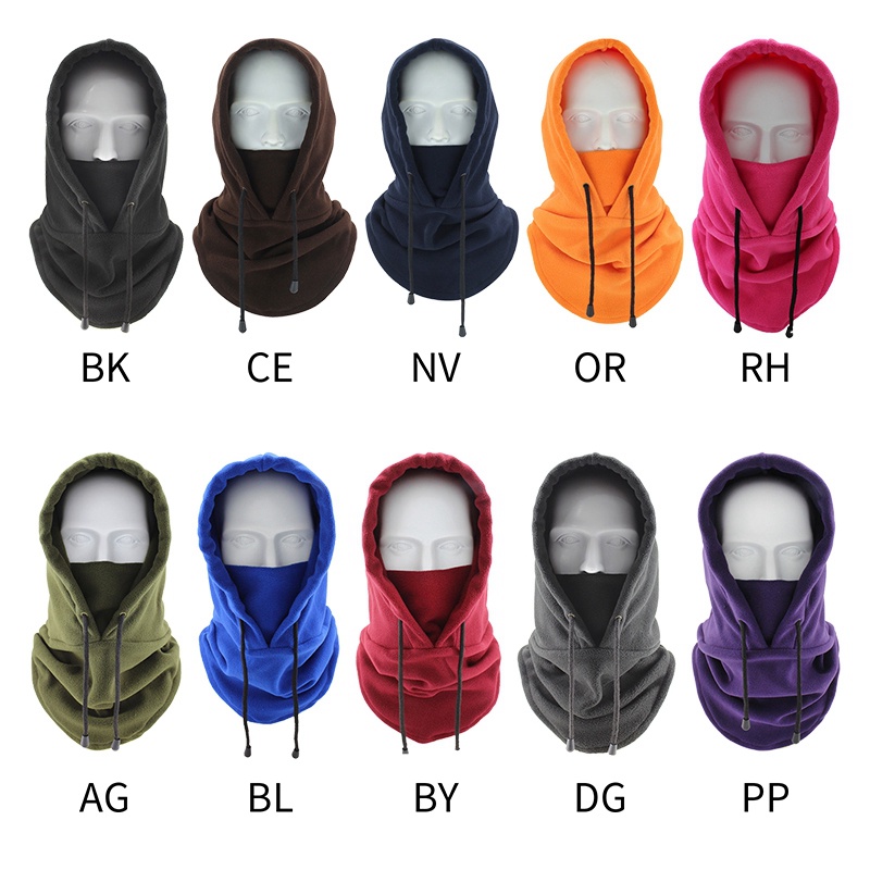 Fancy Mới Mũ Trùm Đầu Thể Thao Mùa Đông Chống Gió Giữ Ấm Có Đệm Lót Vải Lông Đi Xe Đạp Trượt Tuyết Ngoài