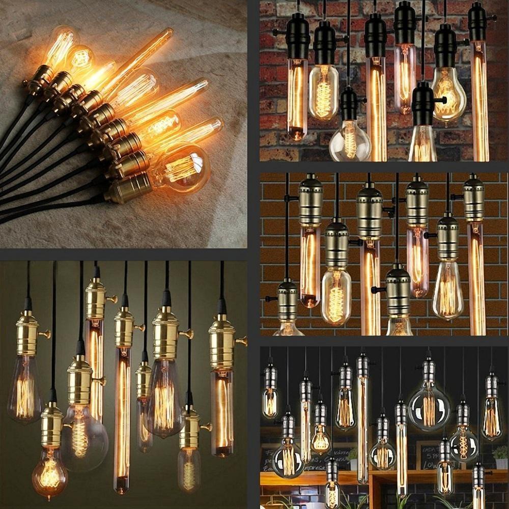 GLENES Chuôi Đèn E27 Có Giá Đỡ Trang Trí Nhà Cửa