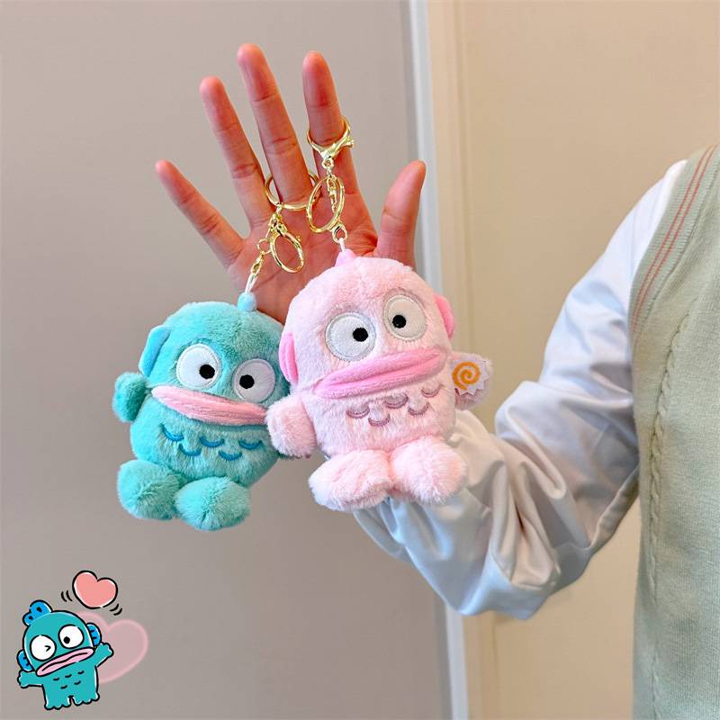 Móc Khóa Búp Bê Nhồi Bông Jason Sanrio Hangyodon Màu Xanh Lá / Hồng Dành Cho Bé Gái