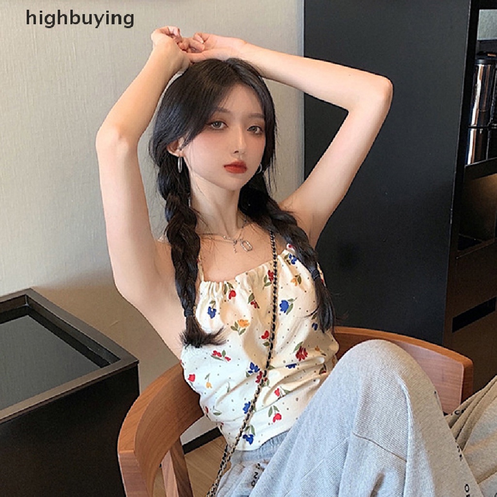 Áo Hai Dây Họa Tiết Hoa Thời Trang Mùa Hè Quyến Rũ Cho Nữ