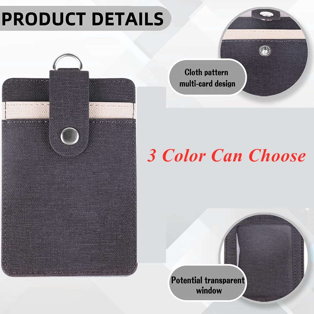 Giá Đỡ Thẻ id Bằng Da pu Dọc Kèm 1 Ngăn Đựng Thẻ Có Thể Tháo Rời Cho Giáo Viên / Bác Sĩ / Y Tá / Văn Phòng