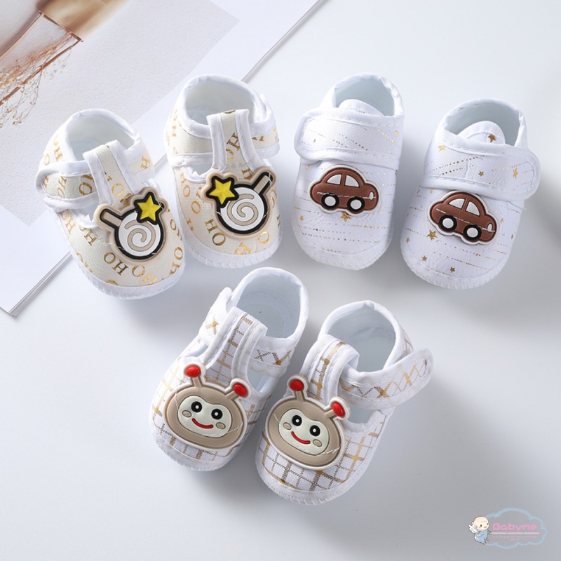 Giày Vải Canvas Họa Tiết Hoạt Hình Dễ Thương Cho Bé Từ 0-12 Tháng Tuổi