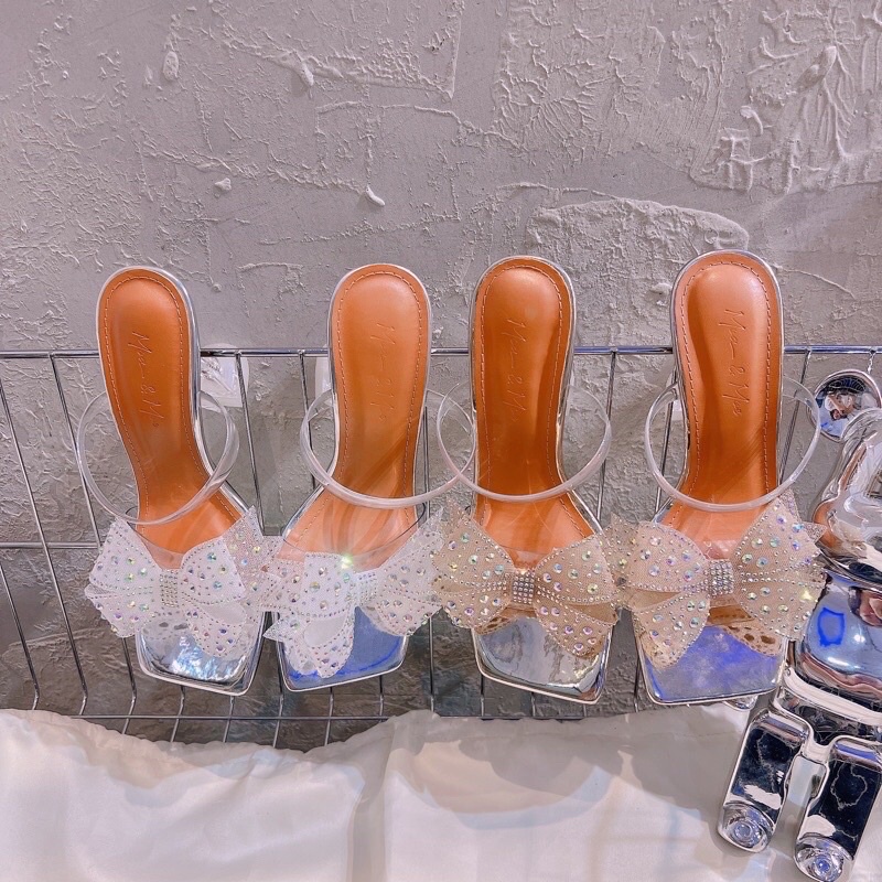 Guốc nơ lưới công chúa sang chảnh