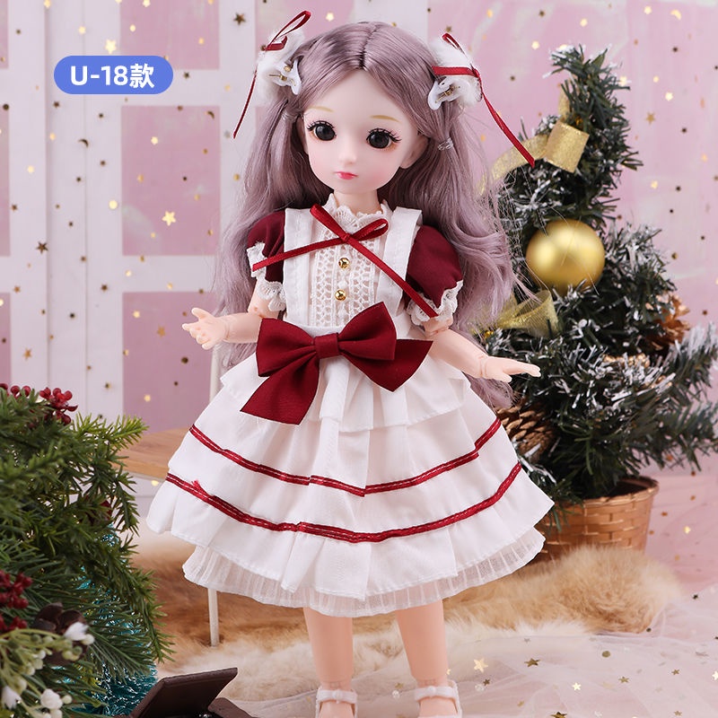 Búp Bê Công Chúa BJD Mặc Váy Ngắn 30cm Dễ Thương Phong Cách Preppy Mới Làm Quà Tặng Sinh Nhật Cho Bé Gái