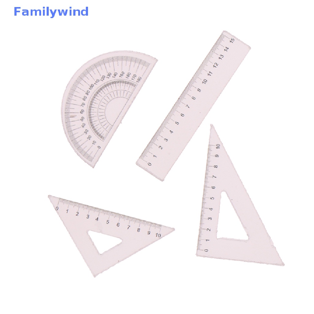 Set 4 Thước Kẻ Mini Tỉ Lệ 1: 12 Cho Bé Chơi Đồ Hàng