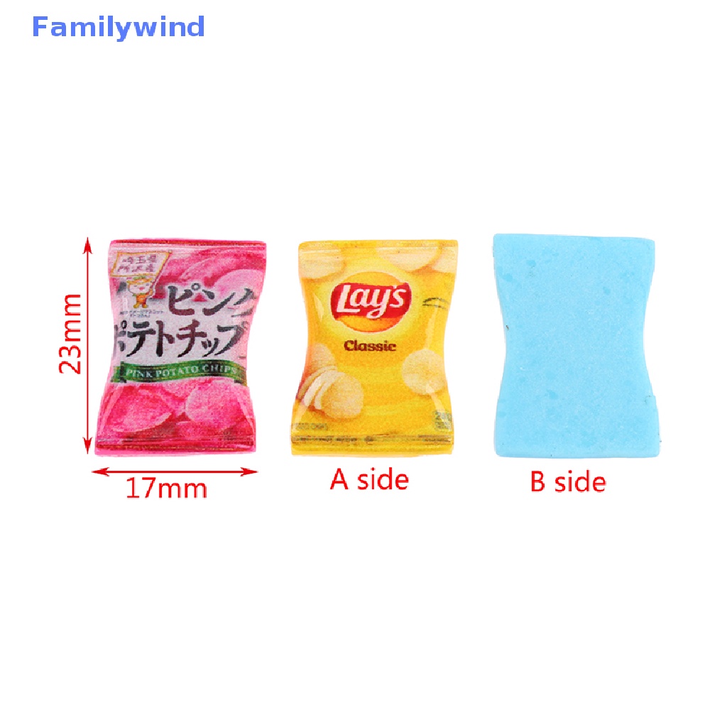 Set 10 Mô Hình Đồ Ăn Vặt / Khoai Tây Chiên / Kẹo Bằng Nhựa Resin Cho Nhà Búp Bê