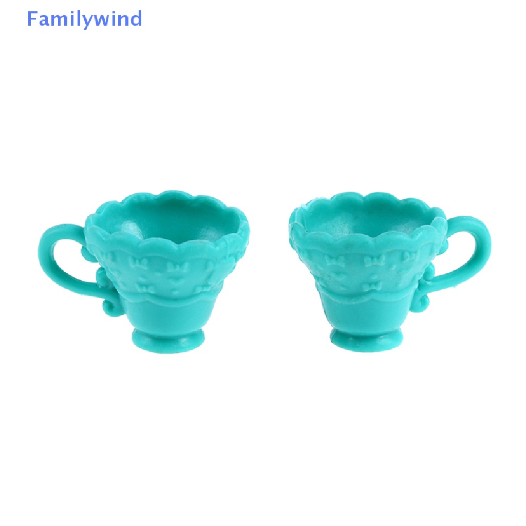 Set 4 Ly Cà Phê Mini Tỉ Lệ 1: 12 Dùng Để Trang Trí Nhà Búp Bê