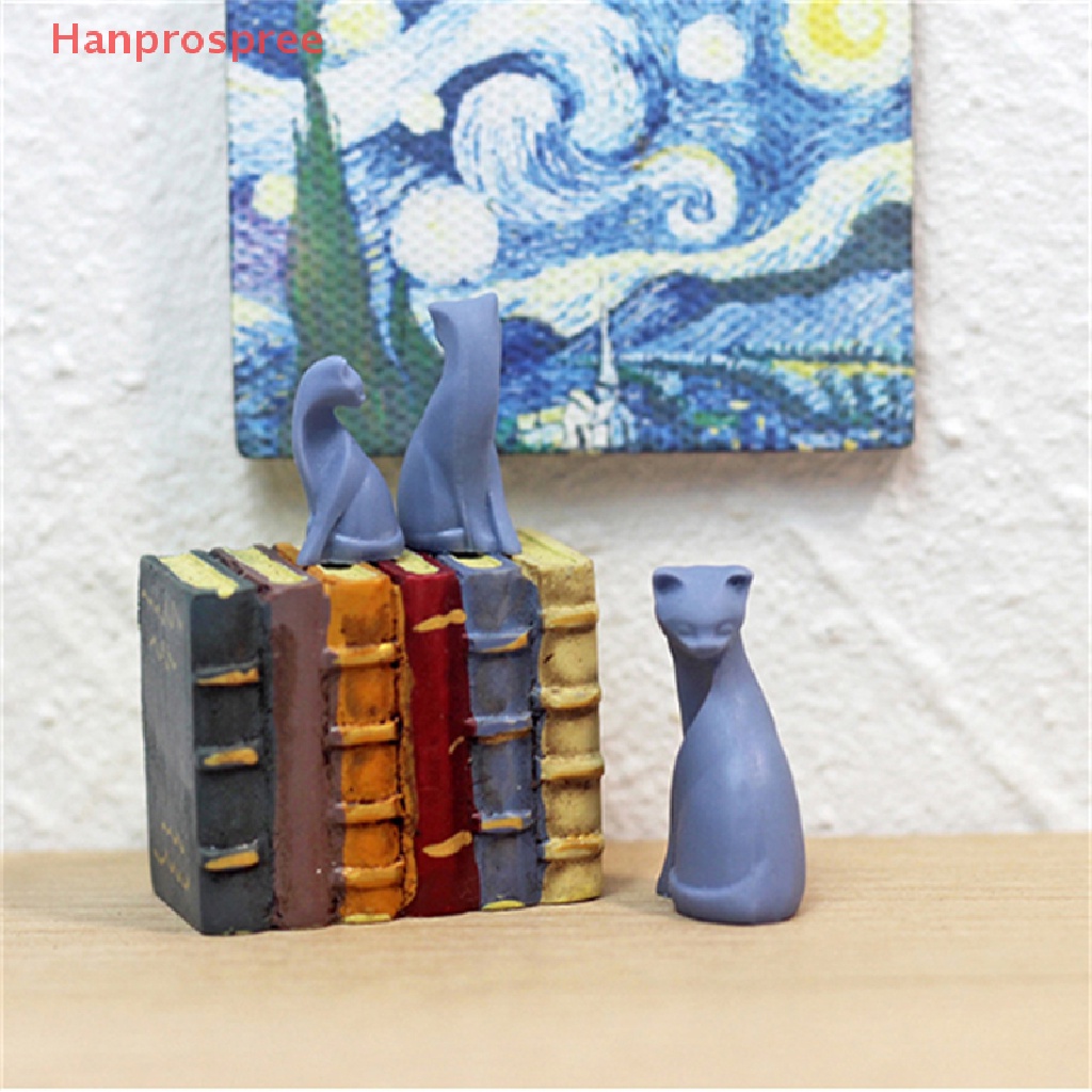 Set 3 Mô Hình Mèo Bằng Nhựa Resin Trang Trí Nhà Búp Bê