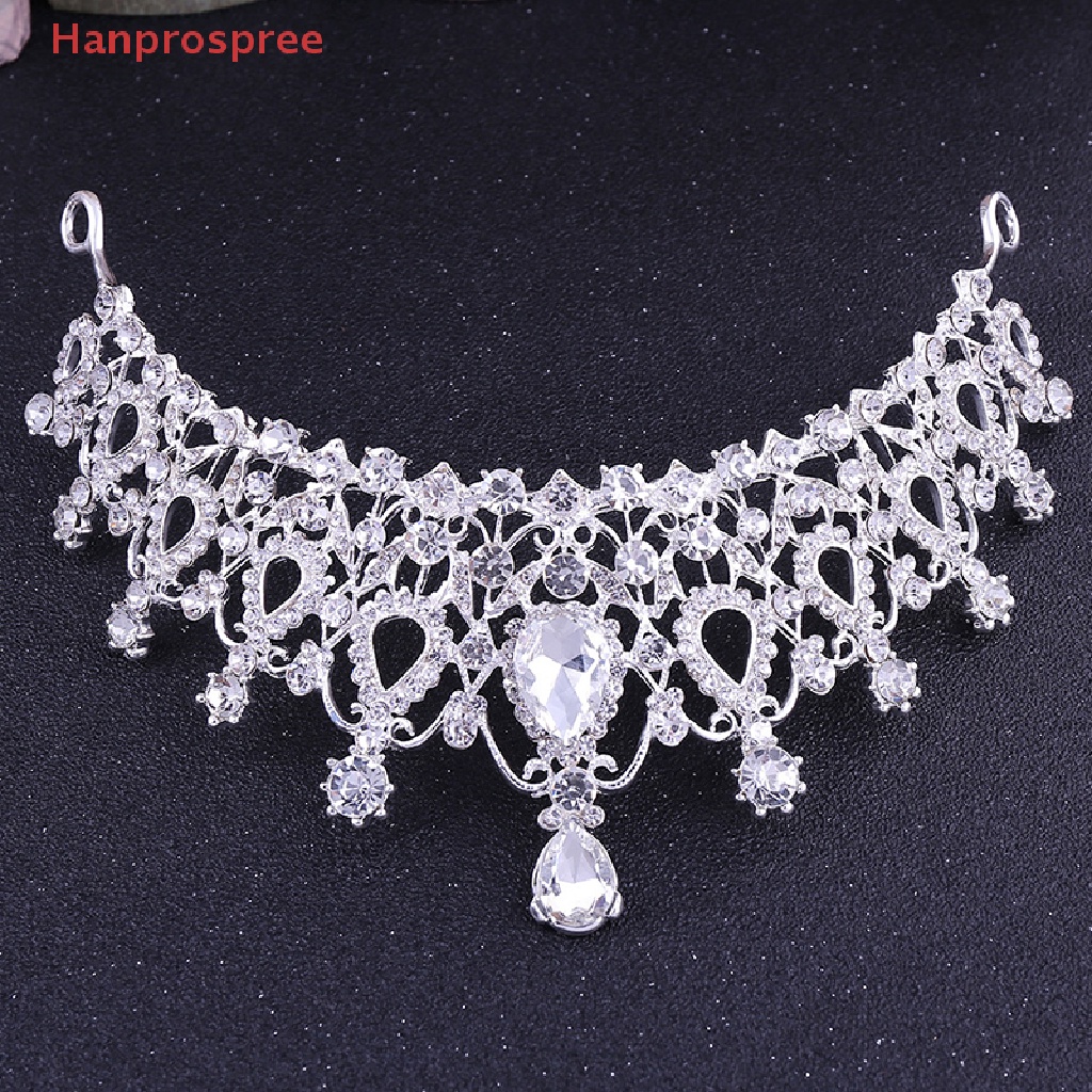 Cài Tóc Hình Vương Miện Đính Đá Pha Lê Thanh Lịch Cho Cô Dâu