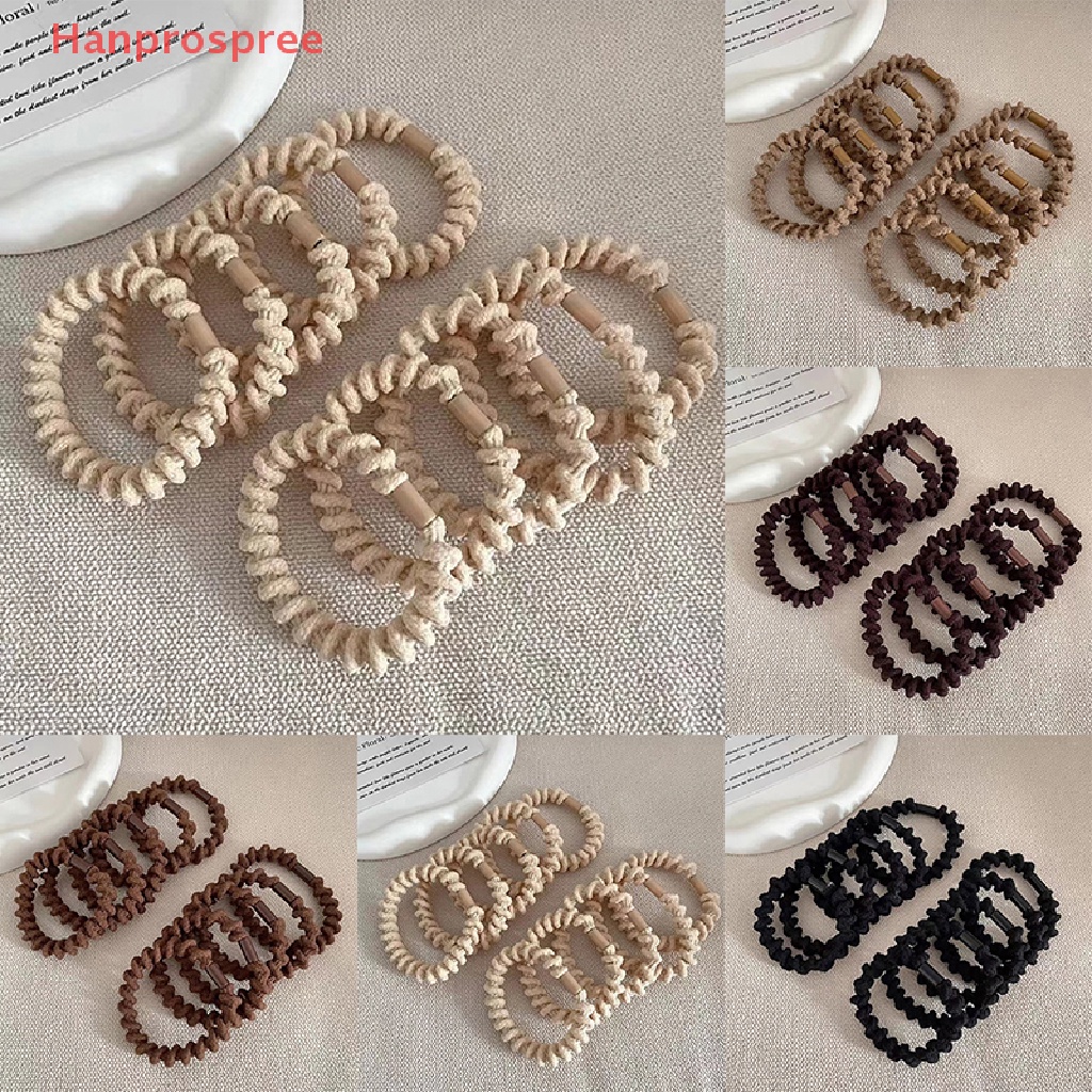 Bộ 10 Dây Buộc Tóc Cao Su Màu Cà Phê Đơn Giản Siêu Bền