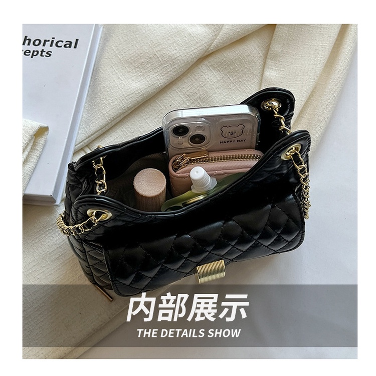 Túi Đeo Chéo Thêu Họa Tiết Hình Thoi Phong Cách Hàn Quốc Thời Trang Mùa Hè Mới 2023 Cho Nữ