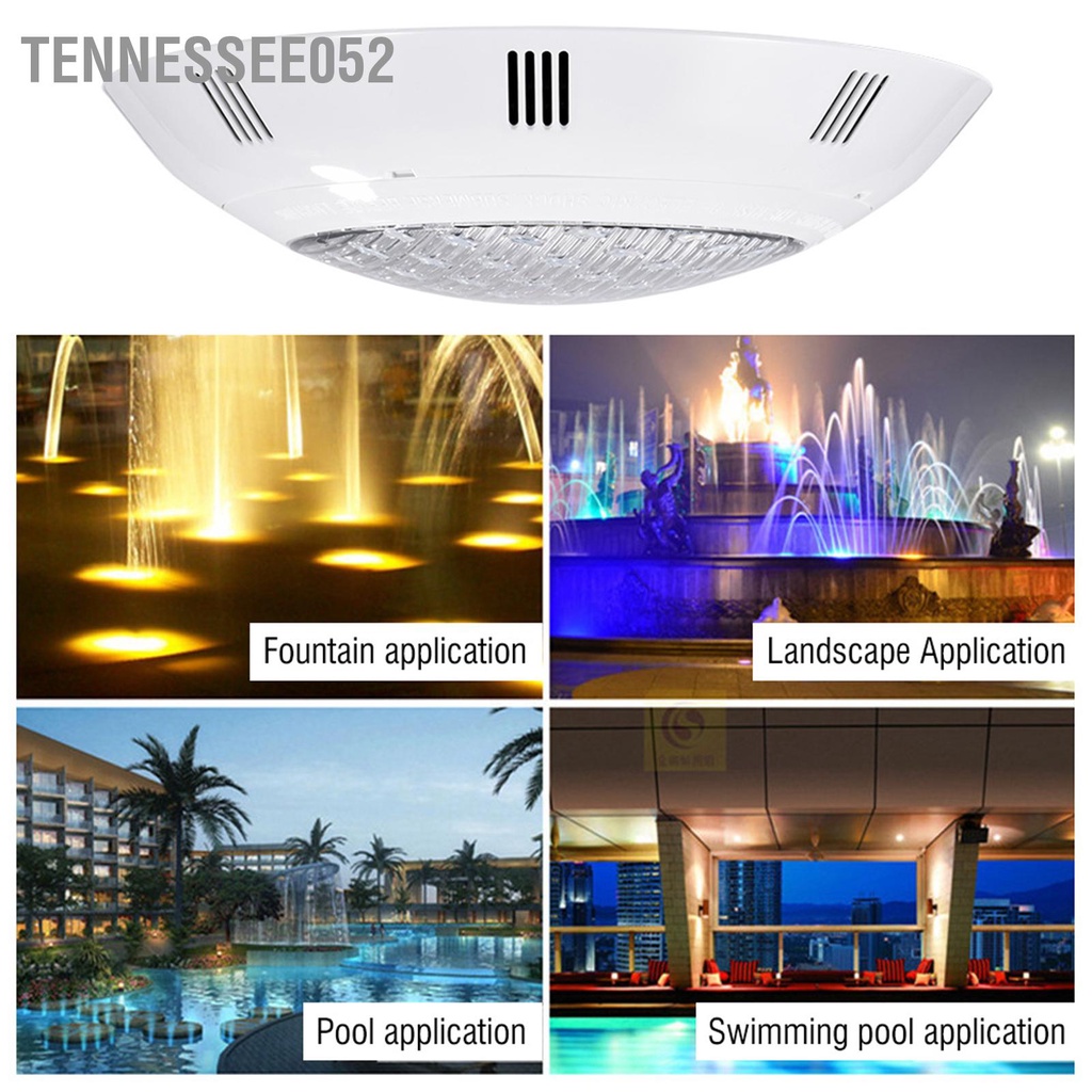 Tennessee052 12V 360 LED RGB Bể bơi dưới nước nhiều màu Ánh sáng rực rỡ với điều khiển từ xa