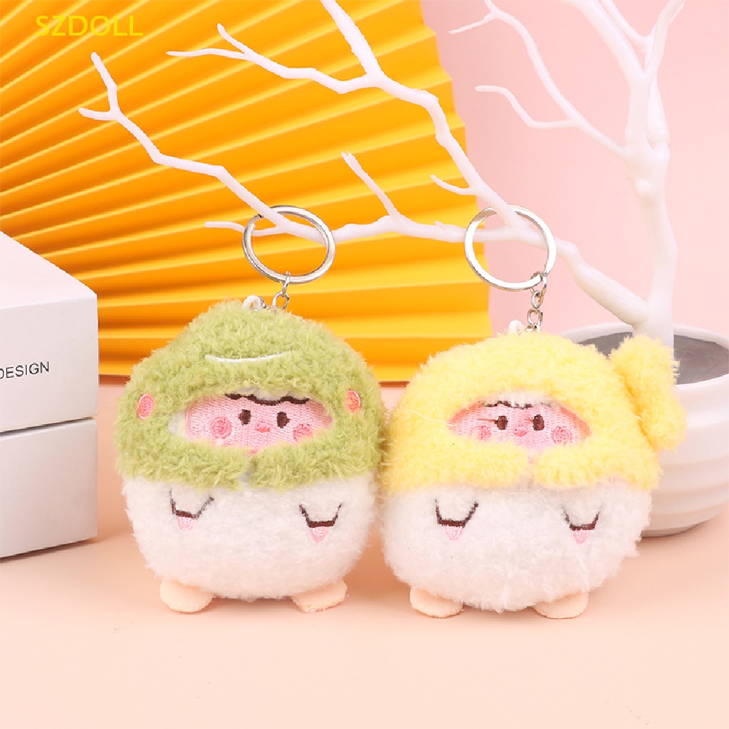 Búp Bê Nhồi Bông Mềm Mại 10CM Treo Móc Khóa / Ba Lô / Túi Xách Trang Trí Hình Thỏ / Gà Sáng Tạo