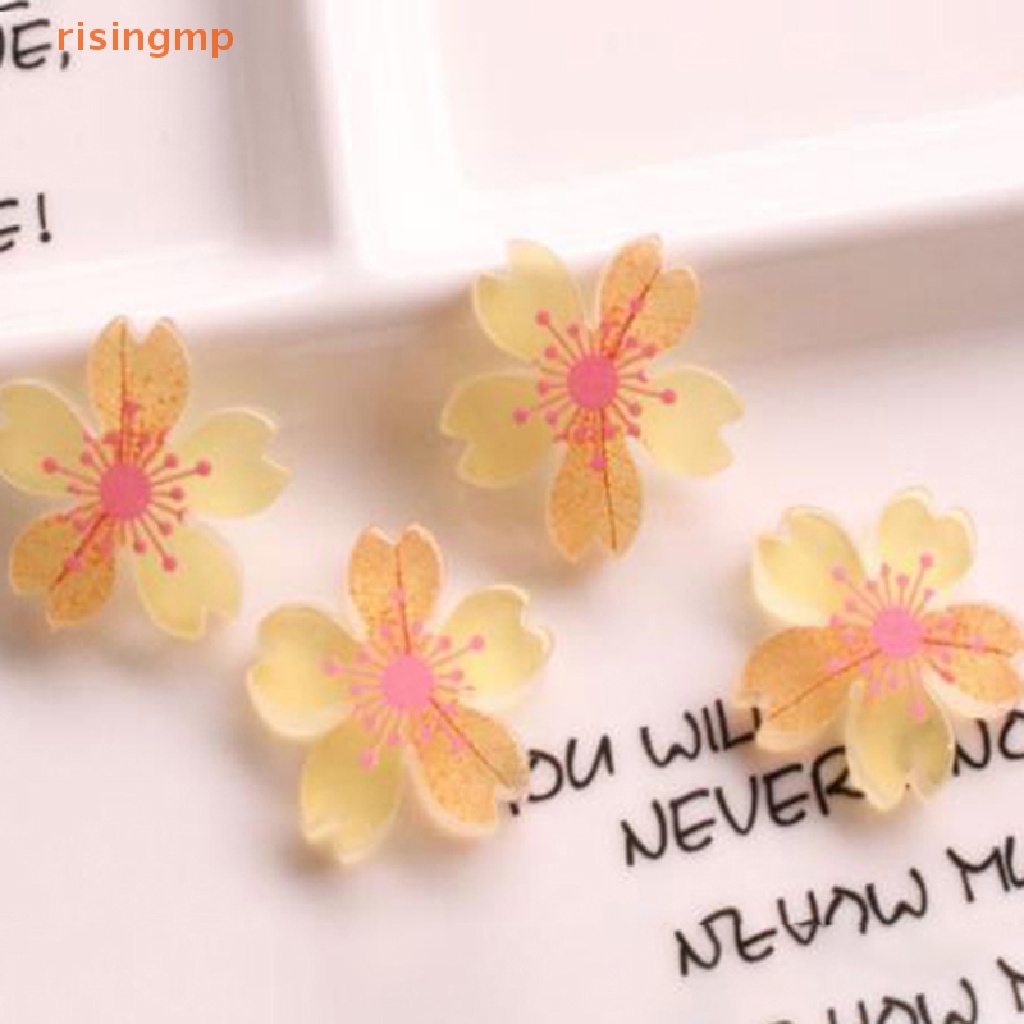 Bộ 10 Hoa Anh Đào Mini Bằng Nhựa Phát Quang Màu Sắc Ngẫu Nhiên Dùng Trang Trí Nhà Cửa