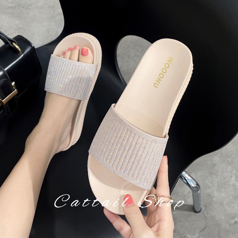 Cattail dép nữ dép bánh mì nữ dép bánh mì nữ Chống Trượt 040605