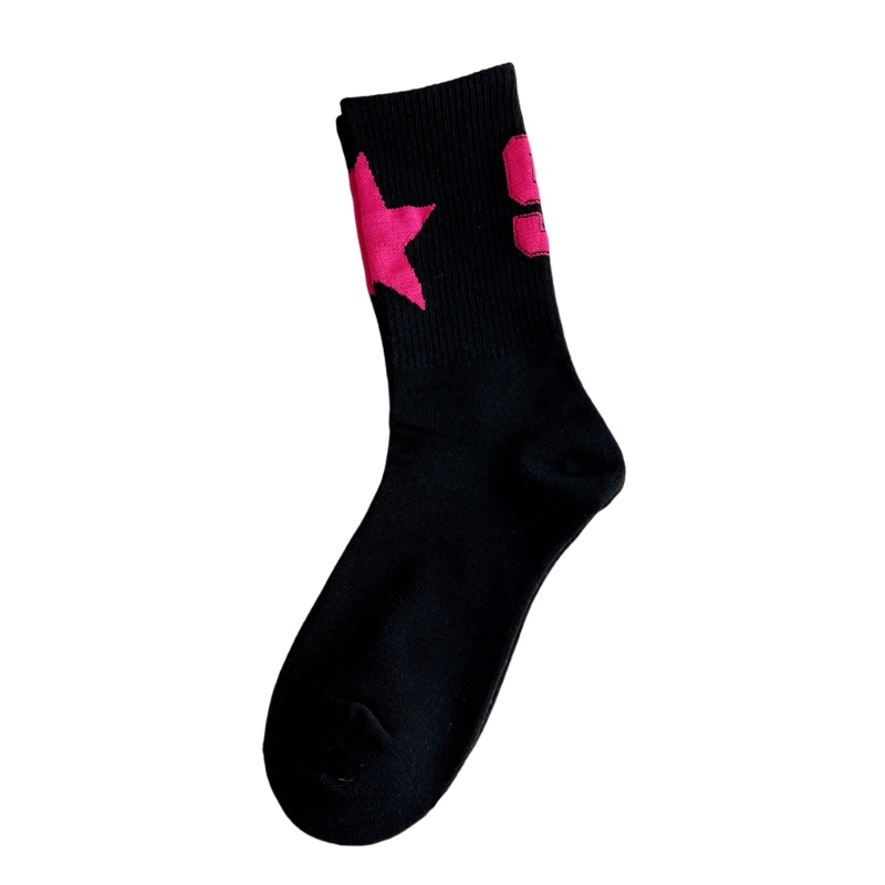 Whi Đôi Vớ Thể Thao Bằng Cotton In Chữ Số Ngôi Sao Phong Cách Harajuku Cổ Điển Đơn Giản Dành Cho Nữ