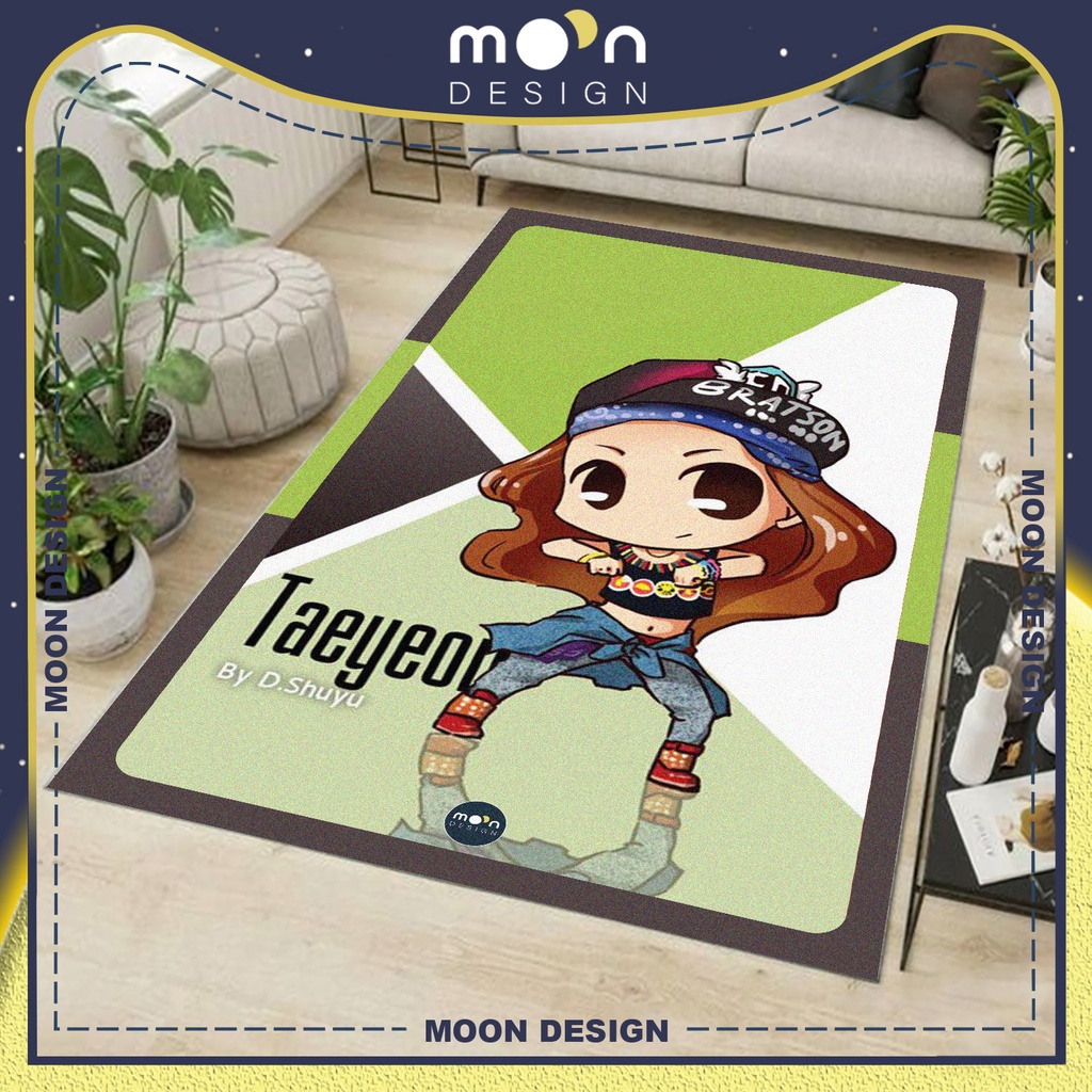 Thảm Trang Trí Moon Design Kpop Ca Sĩ Taeyeon SNSD Fanart Decor Trải Sàn Phòng Ngủ Phòng Khách Văn Phòng