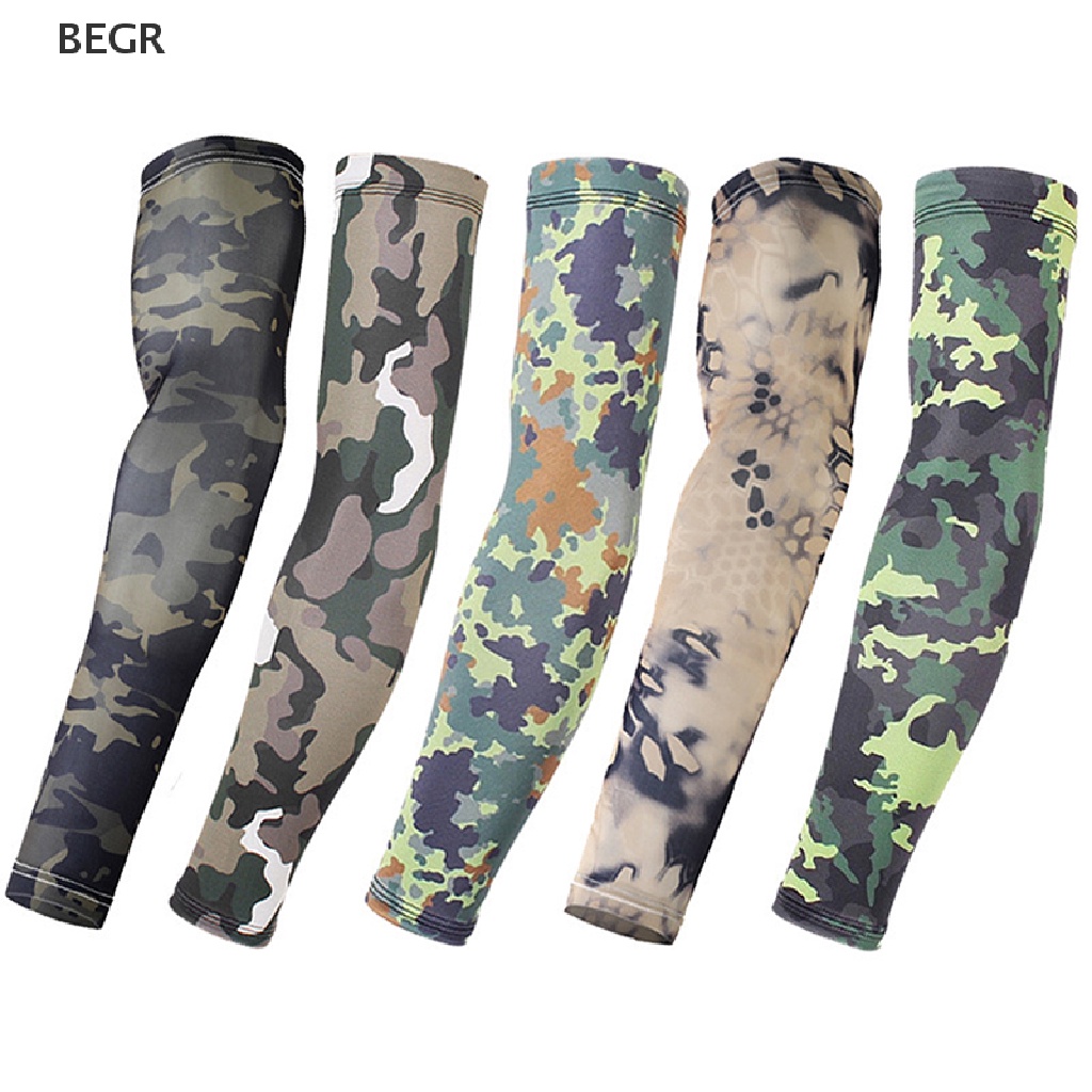 Bộ 2 Găng Cánh Tay Giữ Ấm Chống Tia UV Khi Chơi Thể Thao / Chạy Bộ / Chơi Bóng Rổ Họa Tiết Rằn Ri
