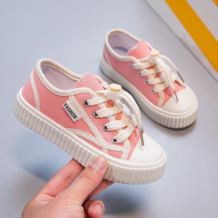 Giày Thể Thao Vải Canvas Thoáng Khí Thiết Kế Năng Động Hợp Thời Trang Cho Bé