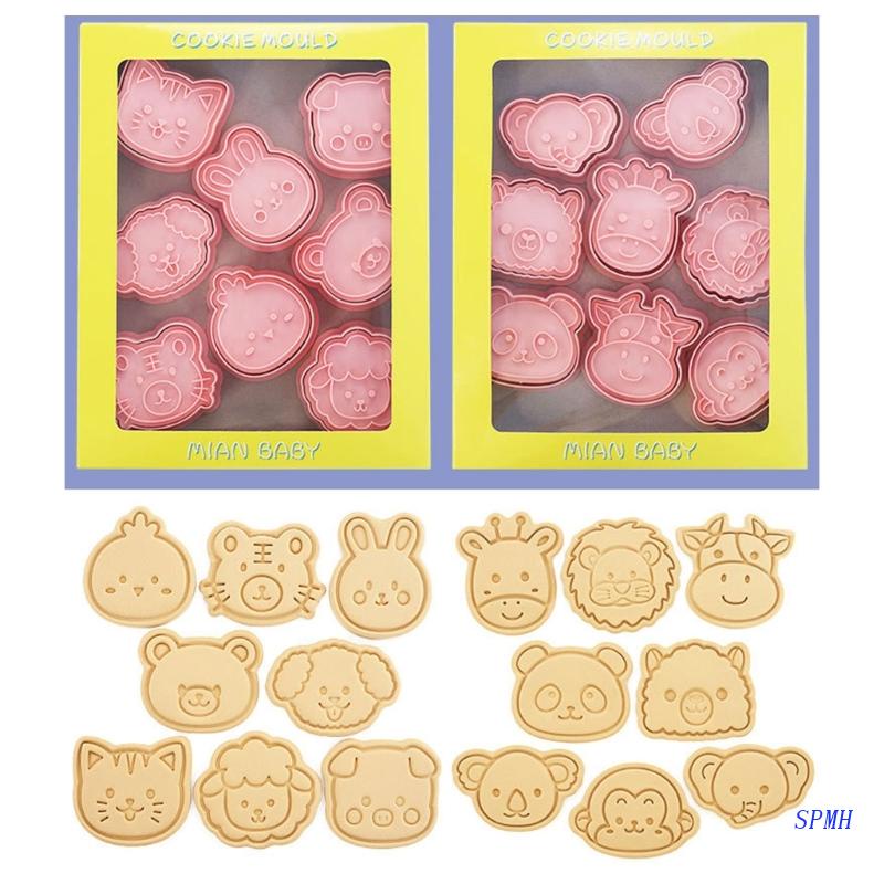 Bộ 16 Khuôn Nhựa Làm Bánh Quy Hình Động Vật Đáng Yêu
