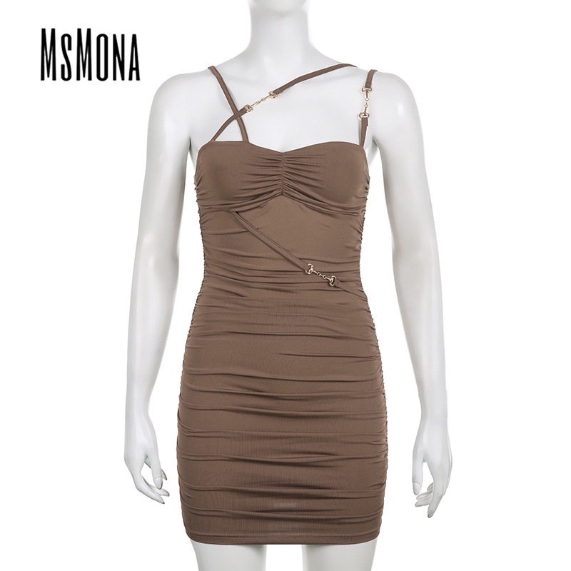 Đầm Ôm Không Tay Màu Trơn Thời Trang 2023 Quyến Rũ Dành Cho Nữ