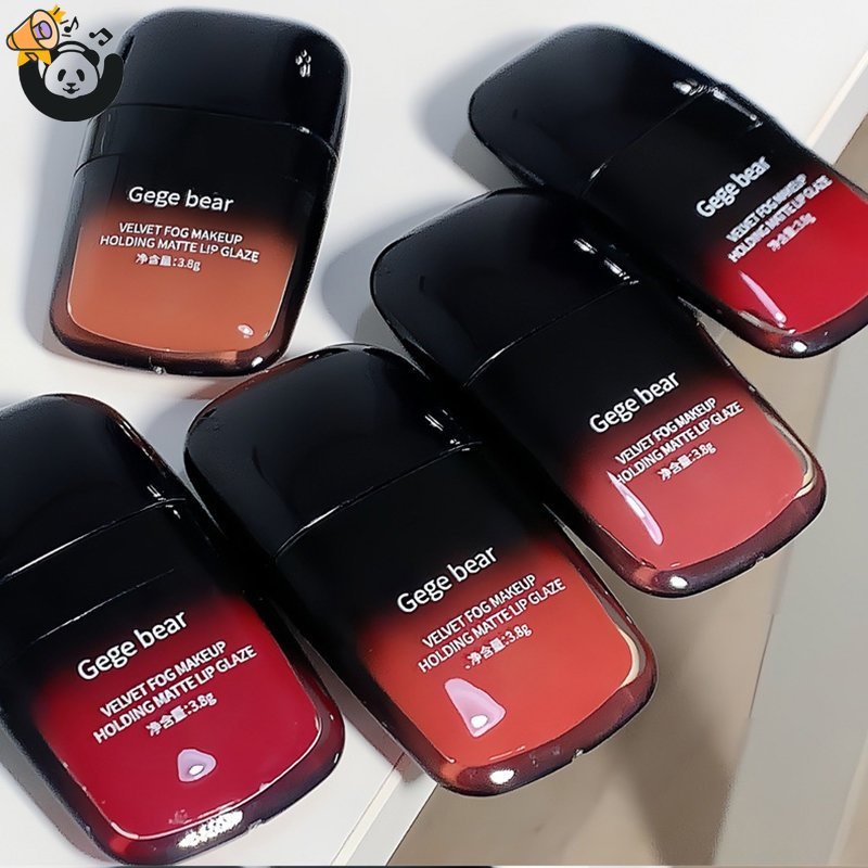 Son Môi Dạng Lỏng Chống Thấm Nước Lâu Trôi Thiết Kế Vỏ Hình Hoa Hồng Màu Đen Dành Cho Nữ