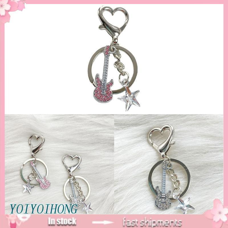 Yoi Móc Khóa Hình Ngôi Sao Năm Cánh Đính Đá Kim Cương Nhỏ Xinh Bằng Hợp Kim Dễ Thương Cho Wome