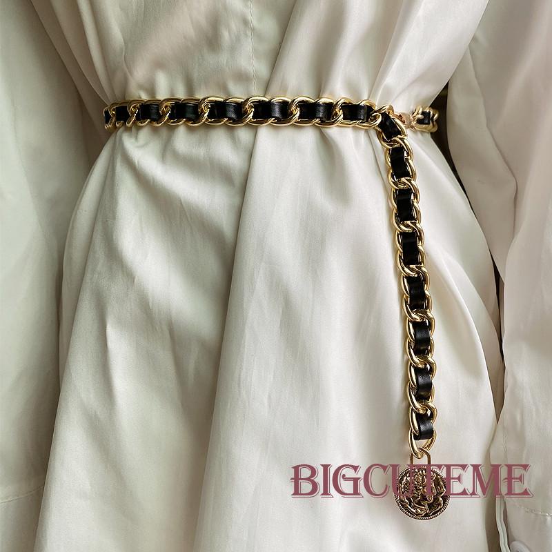 Thắt Lưng Dây Xích Kim Loại Mặt Hình Hoa / Trái Tim Có Thể Điều Chỉnh Cho Nữ