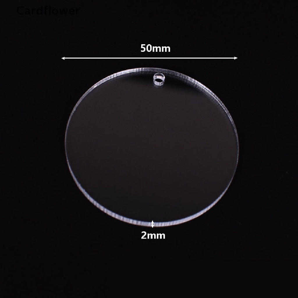 Bộ 50 Móc Khóa Tròn Bằng Acrylic Trong Suốt