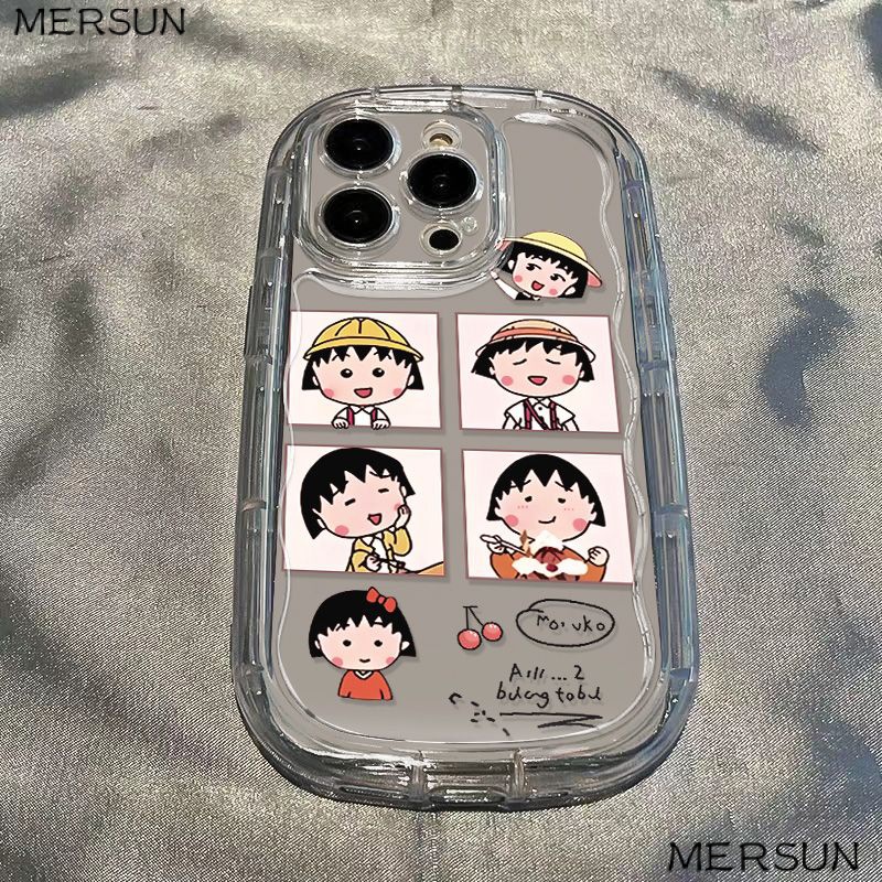 ✅Ốp Điện Thoại Dẻo Trong Suốt Họa Tiết Hoạt Hình Maruko Dễ Thương Chống Sốc Cho iPhone14 8pxr12 / 13711 Promaxxs