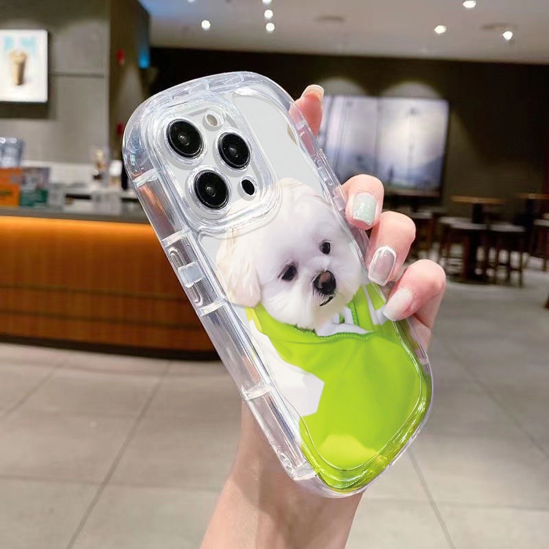 ✅Ốp Điện Thoại Dẻo Trong Suốt Họa Tiết Chú Chó Dễ Thương Chống Sốc Cho Iphone14 11xr12 7promax 138p