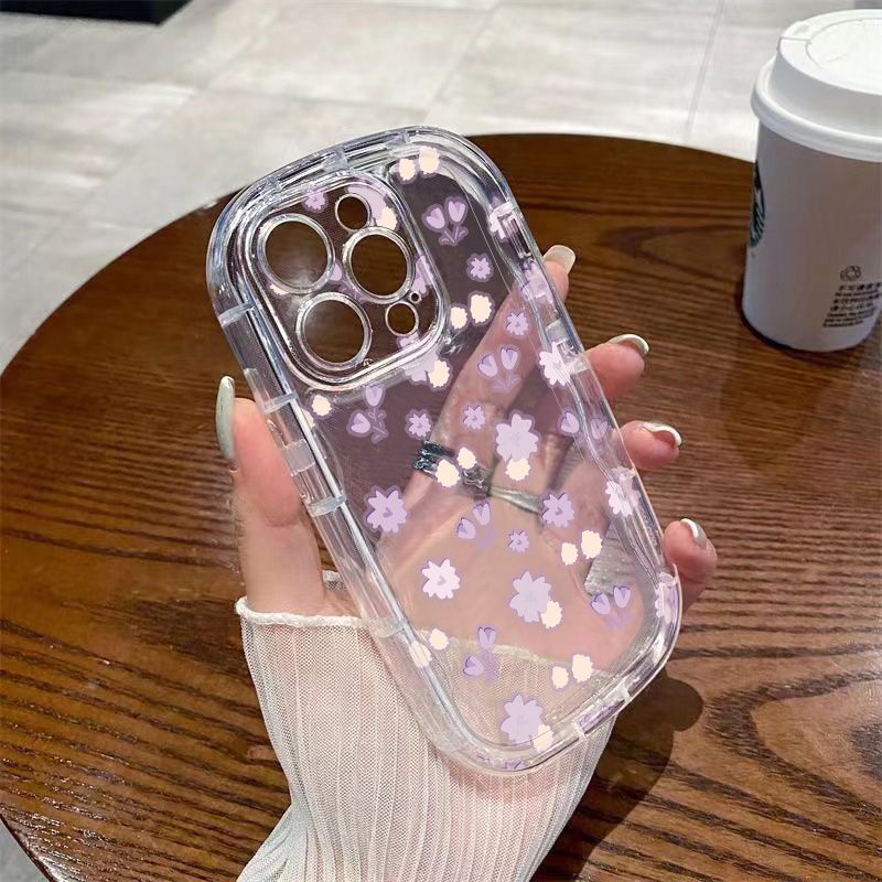 ✅Ốp Điện Thoại Mềm Trong Suốt Chống Sốc In Họa Tiết Hoa Cho Iphone 13 / 712 Xr 8p 11 / 14 xs JS58