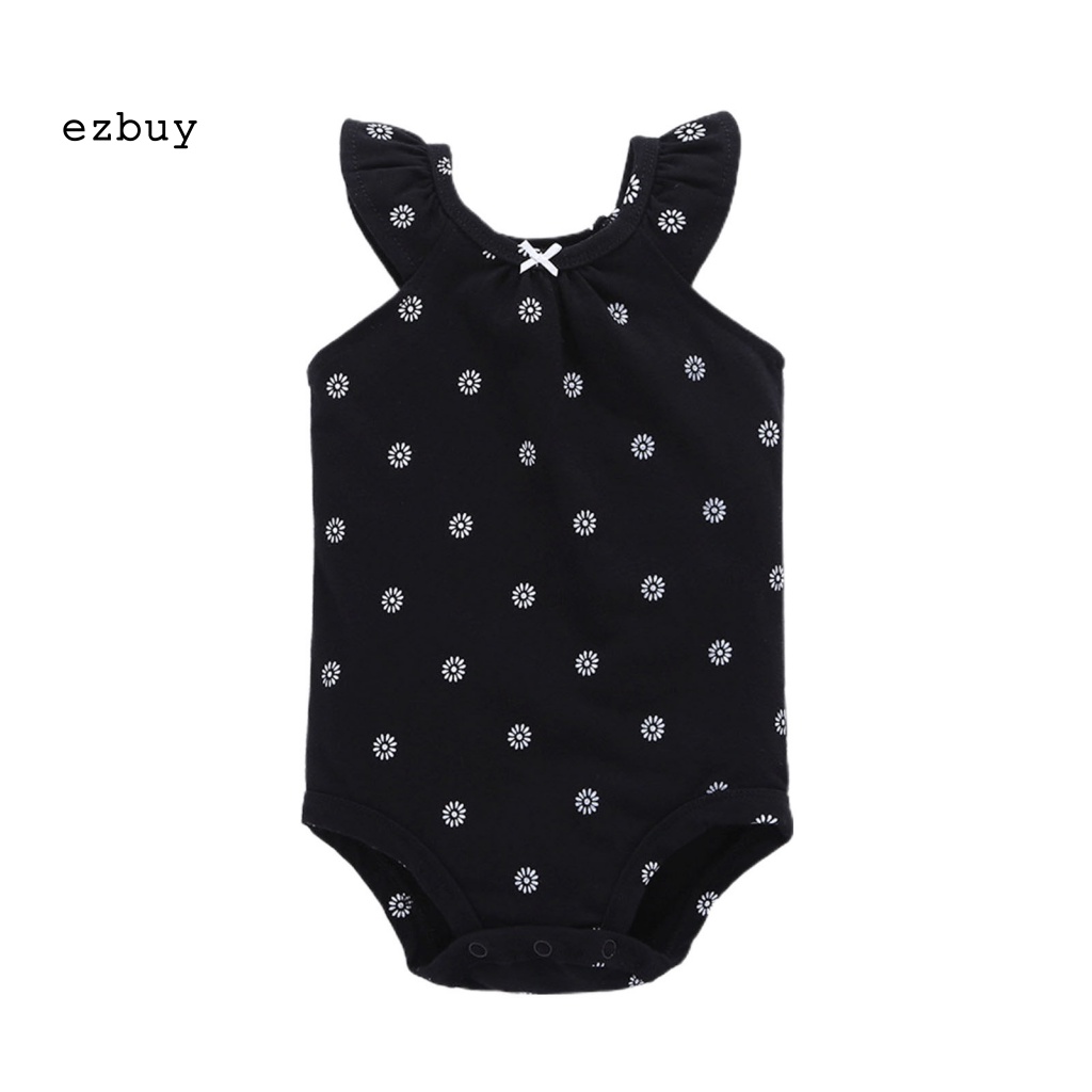 [EY] Áo Liền Quần Nhẹ Thoáng Khí Với Tay Áo Bay Trang Trí Dành Cho Gia Đình Trẻ Sơ Sinh