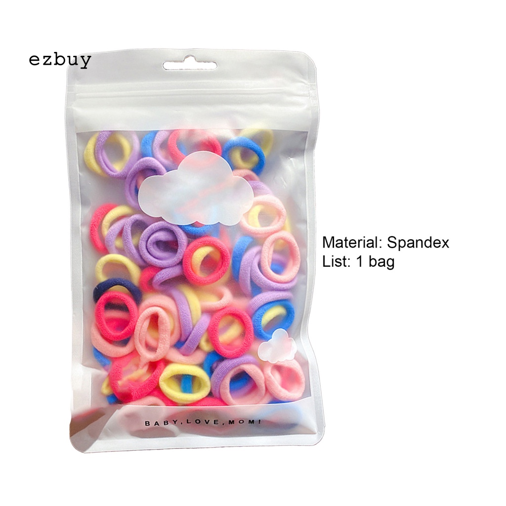 1 Túi Dây Buộc Tóc Co Giãn Mềm Mại Nhiều Màu Sắc Đáng Yêu Tinh Tế Có Thể Tái Sử Dụng Cho Nữ