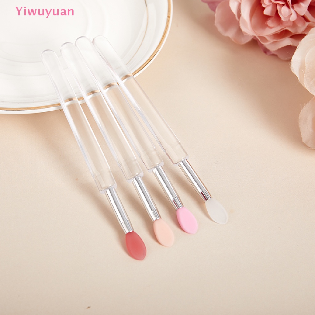 <Yiwuyuan> 1/5pcs Portable Lip Gloss Applicator al Silicone Lip Brushes New