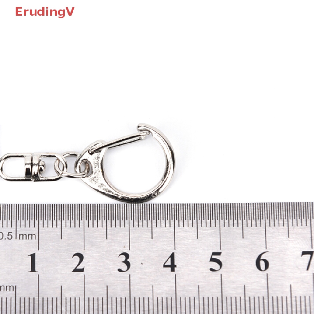 Set 10 Móc Khóa Ngắn Màu Bạc Bóng DIY