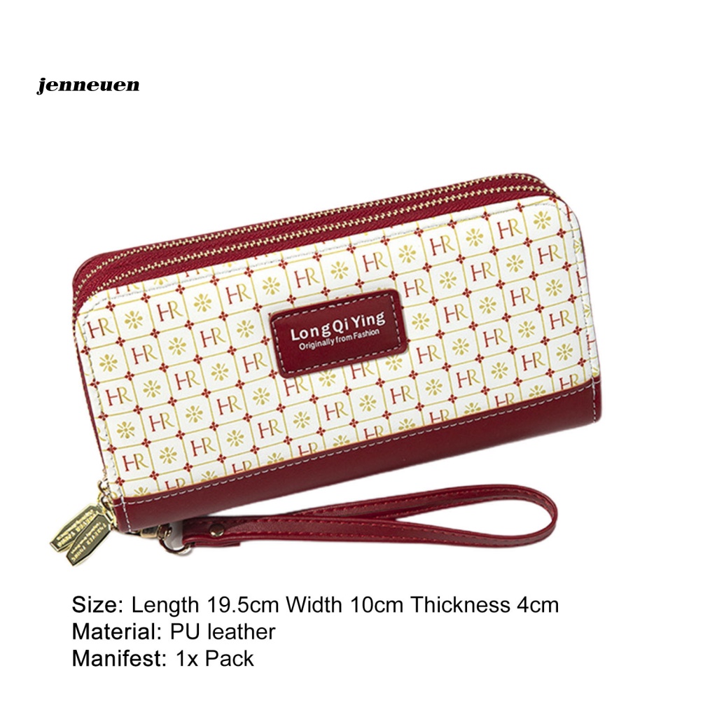 Ví Giả Da Đựng Tiền Xu / Thẻ Đa Năng Cỡ Lớn In Họa Tiết Xinh Xắn Giá Đỡ